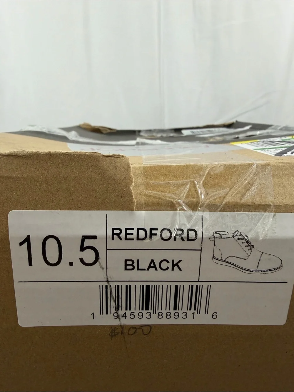 NWT Vance Co Men's Size 10.5 Black Leather Lace-Up Chukka Boots